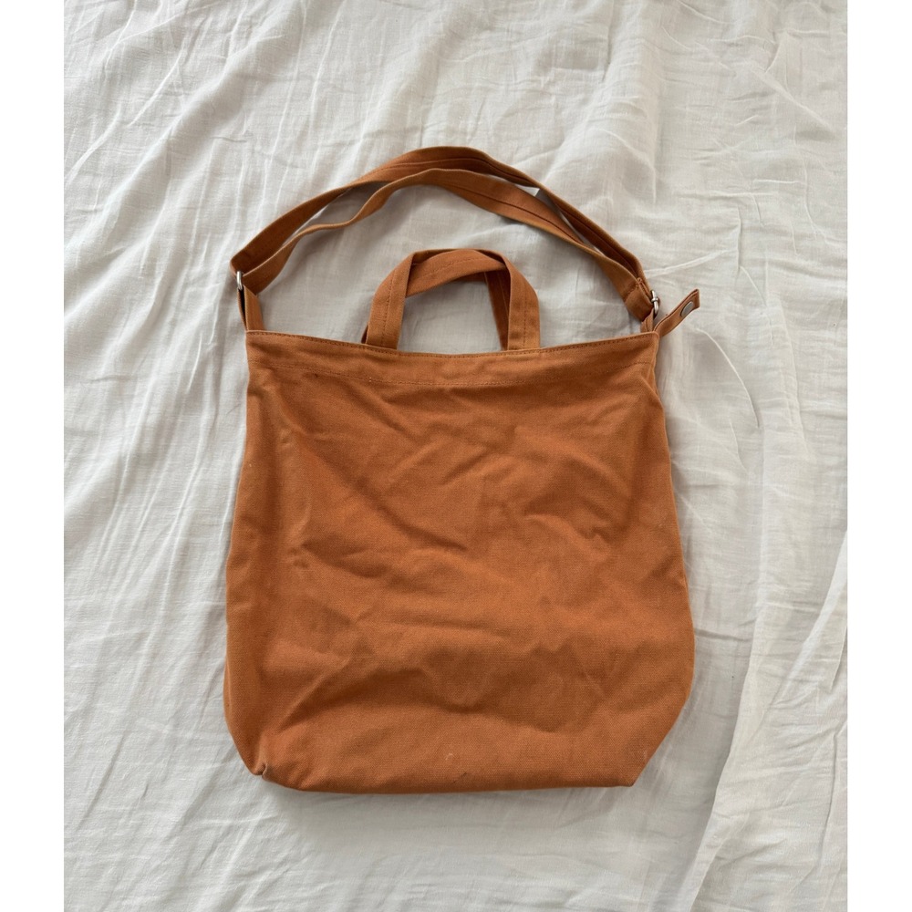 Baggu Duck Bag Canvas Tote Orange Adjustable Strap